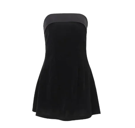 Slim Tube Top A-Line Party Dress