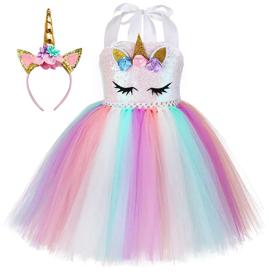 Unicorn Tutu Dress for Christmas Party and Rave