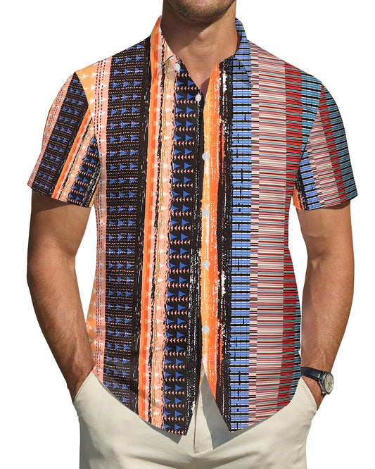 Hawaiian Shirt for Men Short Sleeve Button Down Shirt Men Casual Summer Tropical Beach Aloha Shirts Hawaii Party Multicolor