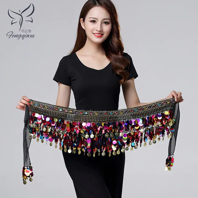 Belly Dance Waist Chain for Beginners with Sequins