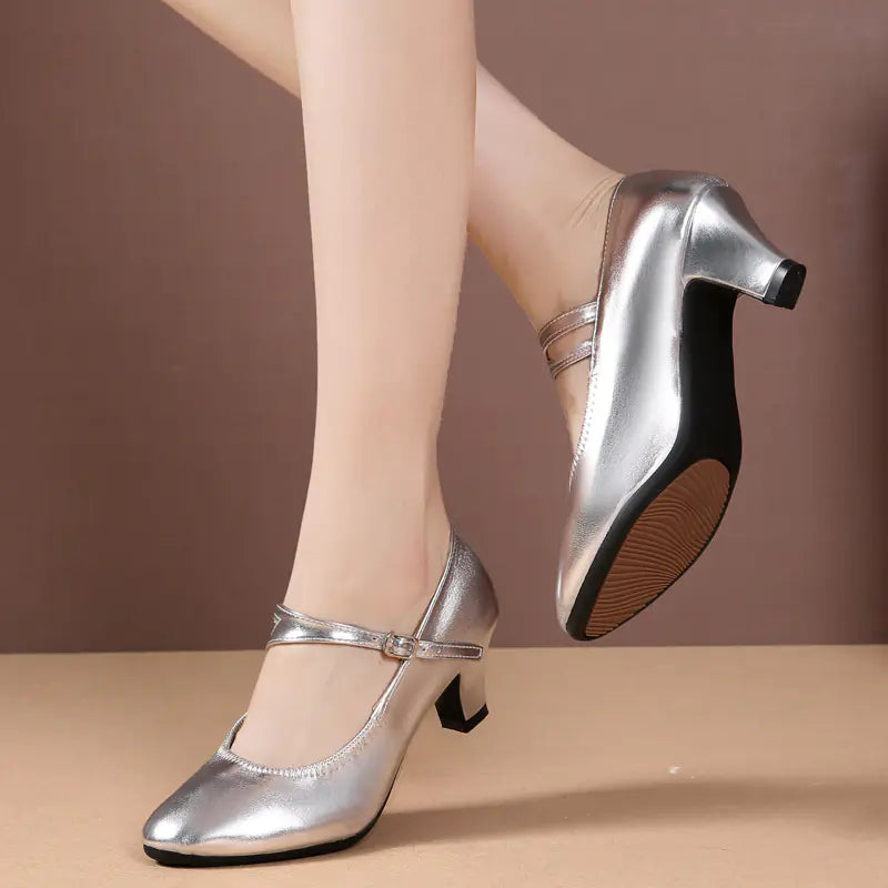 Genuine Leather Women's Latin Dance Shoes for Adults