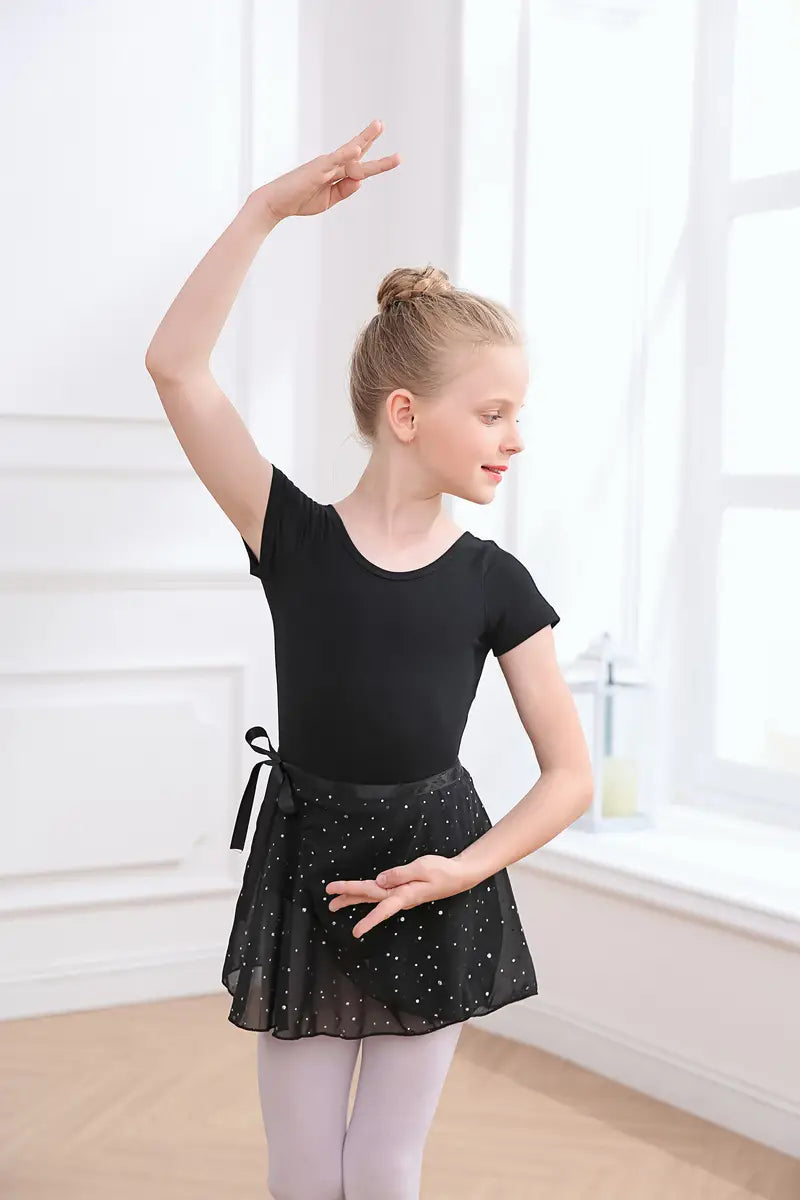 Girls' Summer Ballet Dance Dress with Skirt