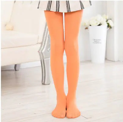 80D Velvet Dance Tights for Kids' Ballet Performance