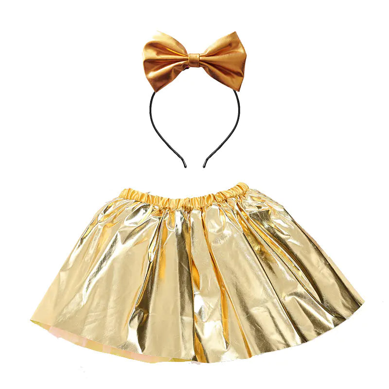 Girls' Lined Short Skirt for Dance Performance