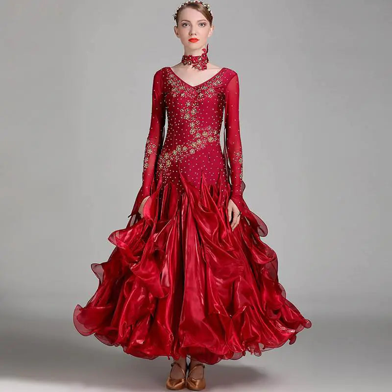 Elin Feir Modern Dance Dress with Rhinestones 7001