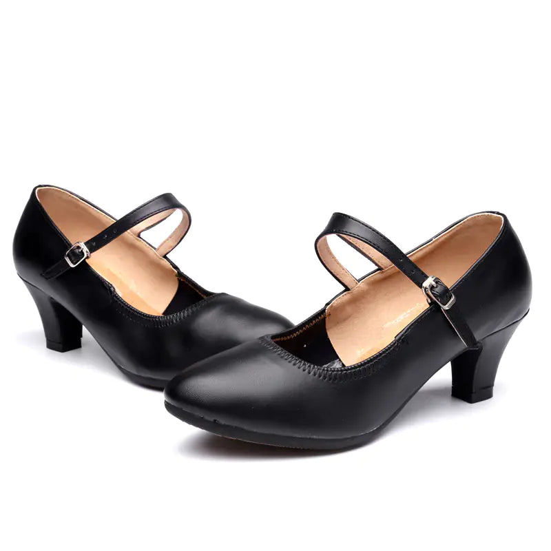 Genuine Leather Women's Latin Dance Shoes for Adults
