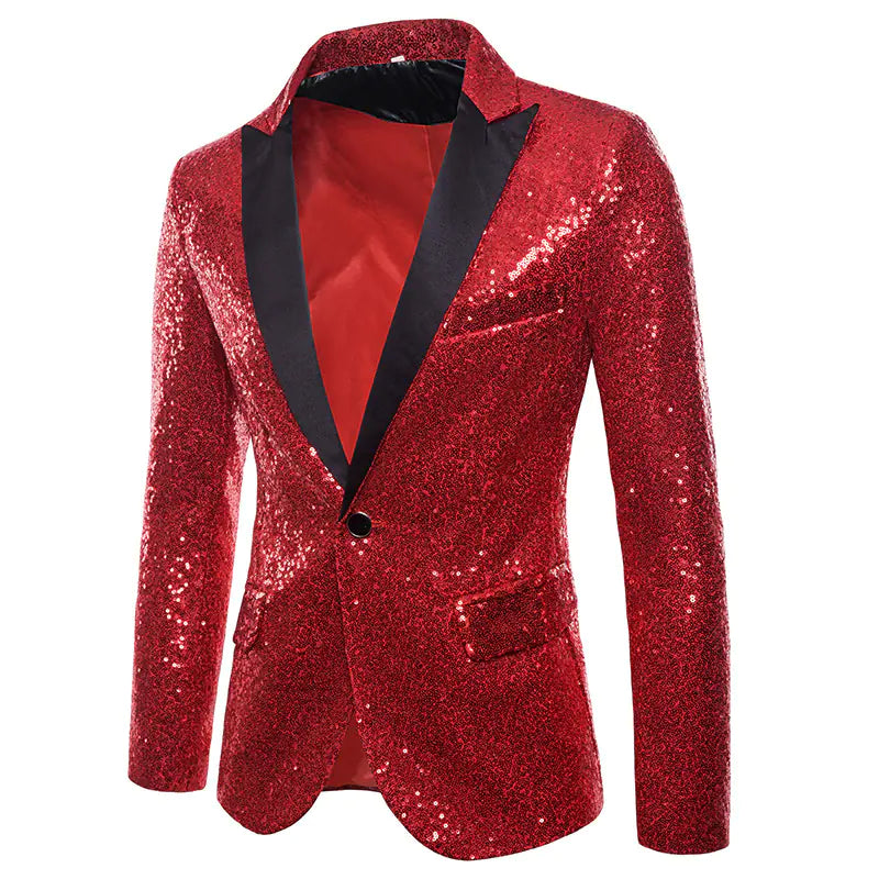 Korean Sequin Suit for Men - Evening Tailcoat Jacket