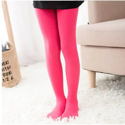 80D Velvet Dance Tights for Kids' Ballet Performance