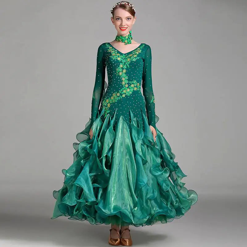 Elin Feir Modern Dance Dress with Rhinestones 7001