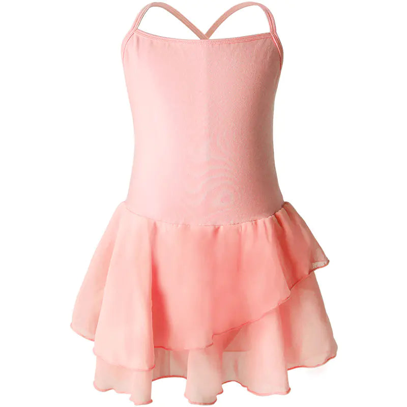 Girls' Summer Dance Dress with Chiffon Skirt