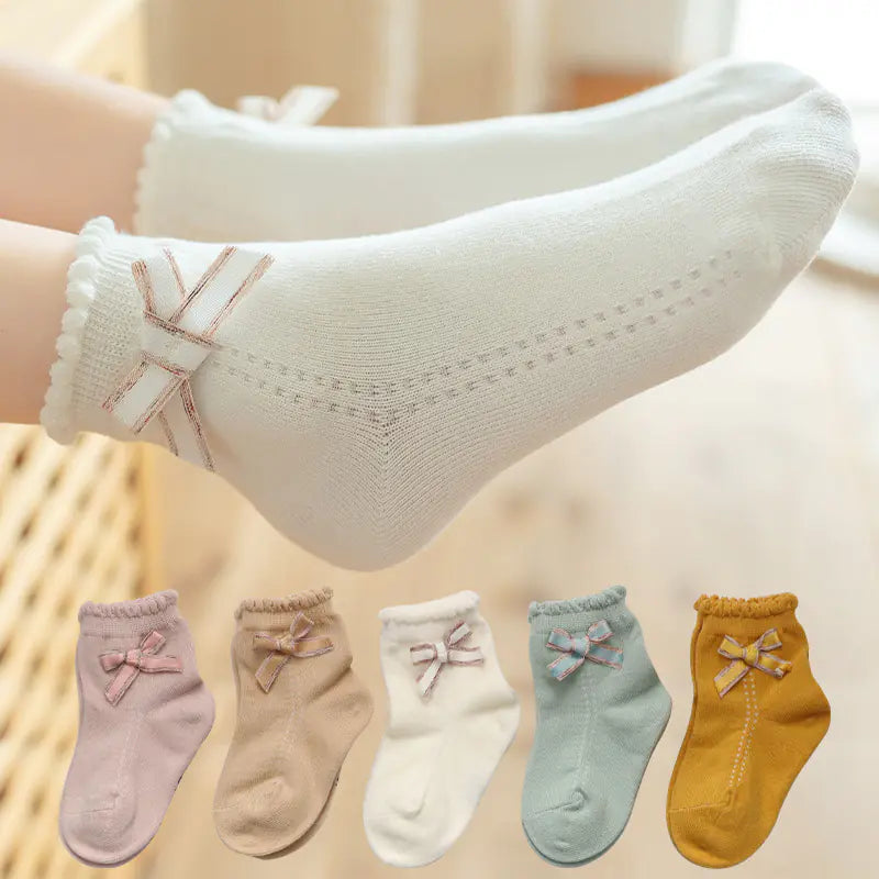Trendy Children's Fashion Bow Dance Socks