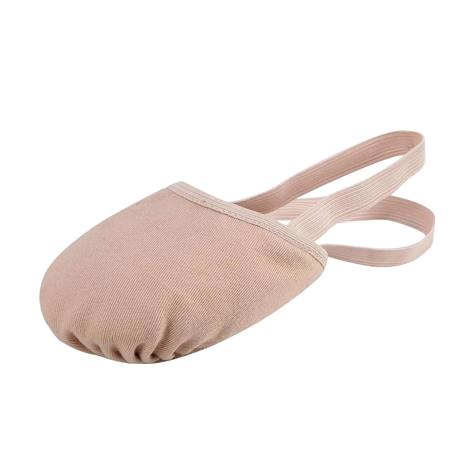 Linodes Canvas Contemporary Pirouette Lyrical Half Sole Jazz Ballet Dance Shoe Turning Shoes for Women and Girls-Nude-XS