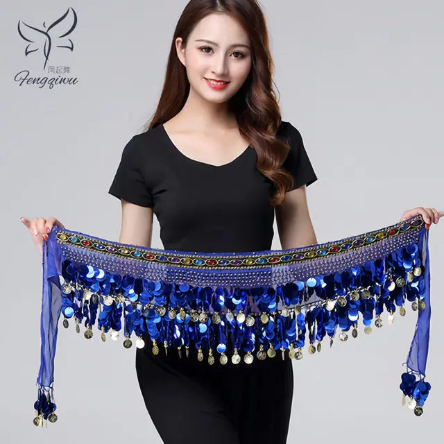 Belly Dance Waist Chain for Beginners with Sequins