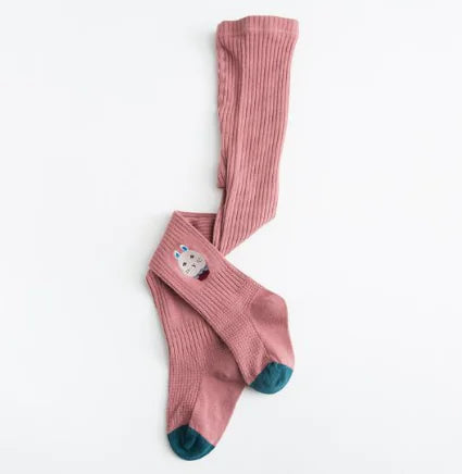 Embroidered Dance Tights for Girls
