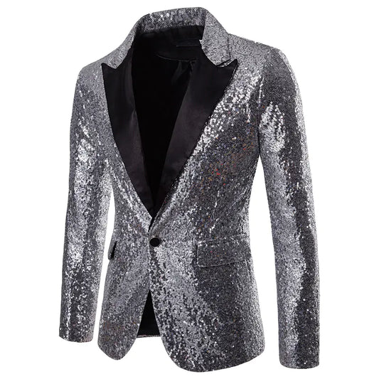 Korean Sequin Suit for Men - Evening Tailcoat Jacket