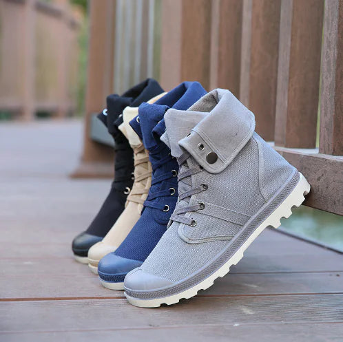 Men's High-Top Canvas Sneakers for Street Dance