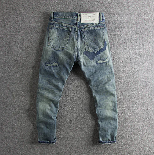 Men's Street Patch Jeans Trousers