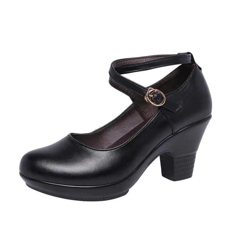 Adult Outdoor Dance Shoes with Chunky Heels for Women