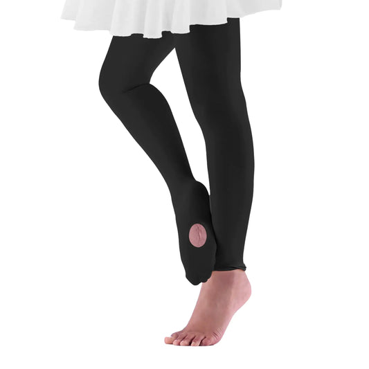 Ultra Soft Ballet Tights Convertible Tights for Girls Transition Dance Tights Opaque Footed Tights for Toddler Girls Stockings Thick Kids Tights Durable Pantyhose Nylons for Girls Black 9-11 Years