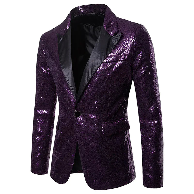Korean Sequin Suit for Men - Evening Tailcoat Jacket