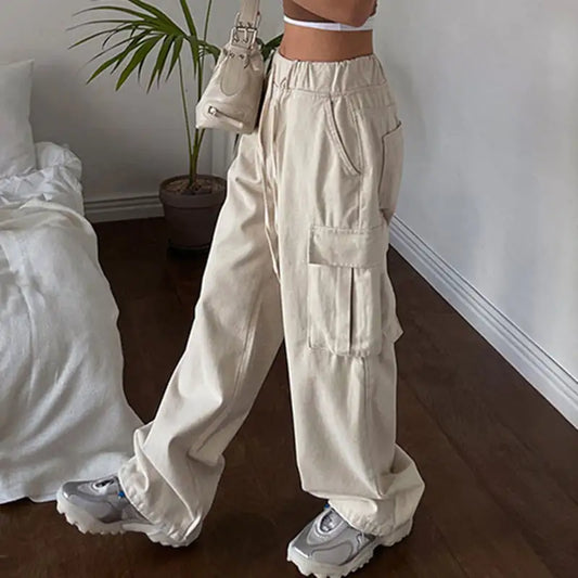 Retro Street Casual Pocket Overalls