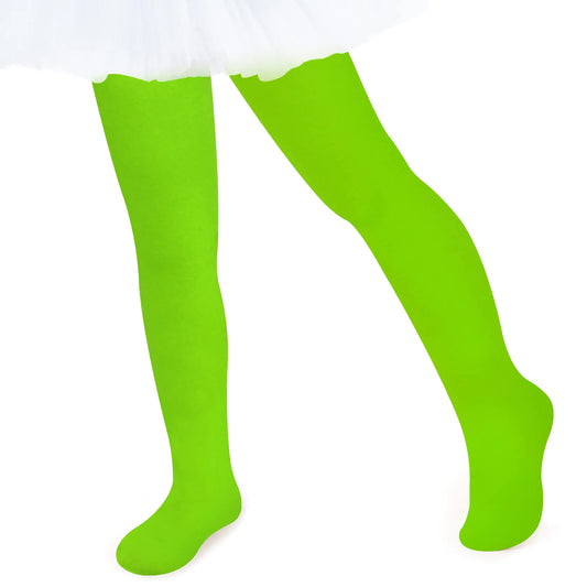 qikqik Baby Tights Lime Green Tights for Girls Green Tights Toddler Tights 2T Toddler Halloween Tights Toddler Witch Tights 3T