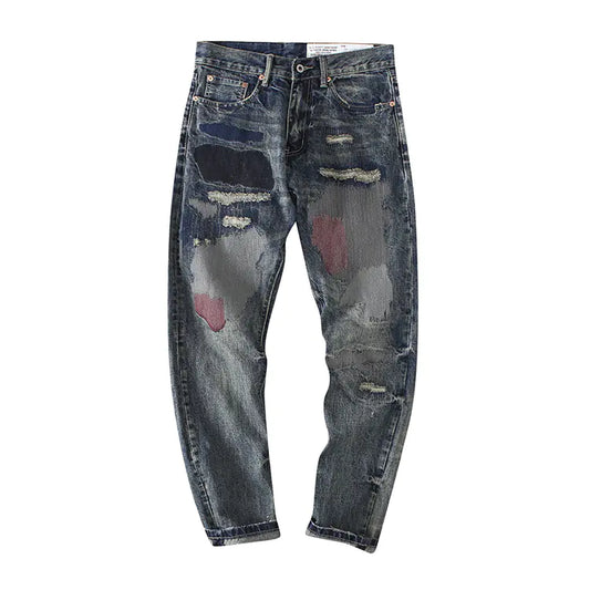 Men's Street Patch Jeans Trousers