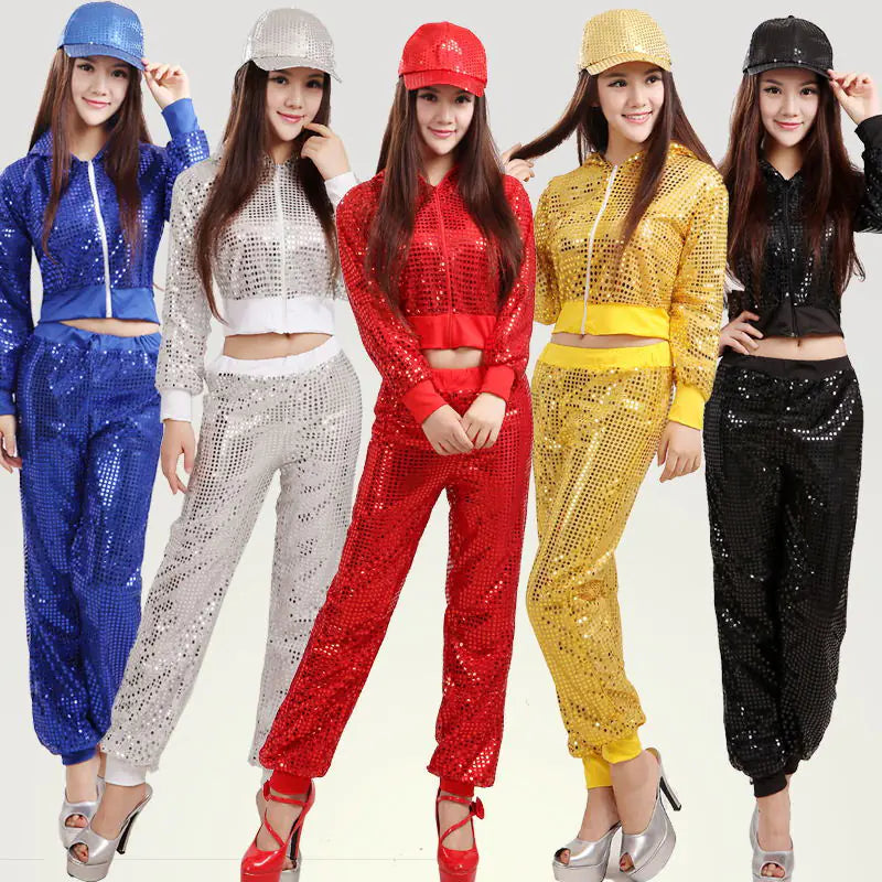 Sequined Jazz Dance Dress for Women