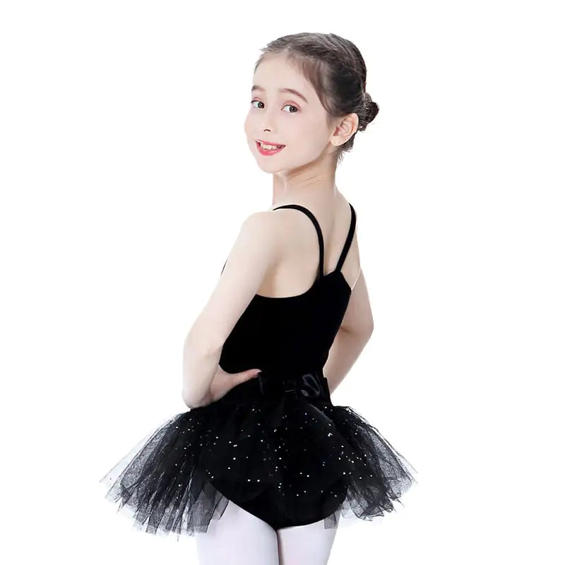 Children's Dance Costumes with Suspenders and Skirts