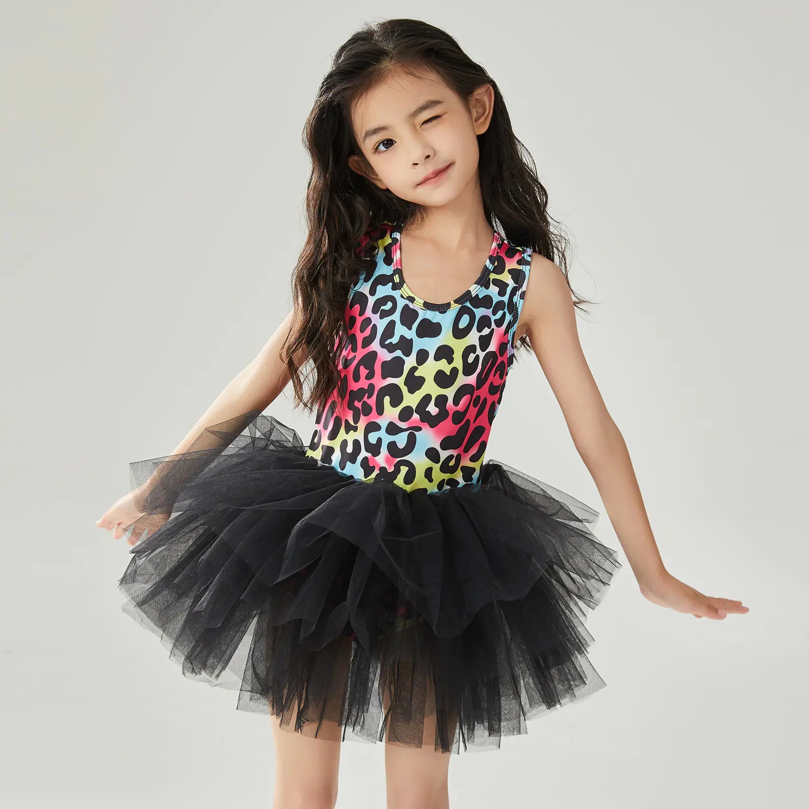 New Gauze Suspender Dress for Children's Dance Performance