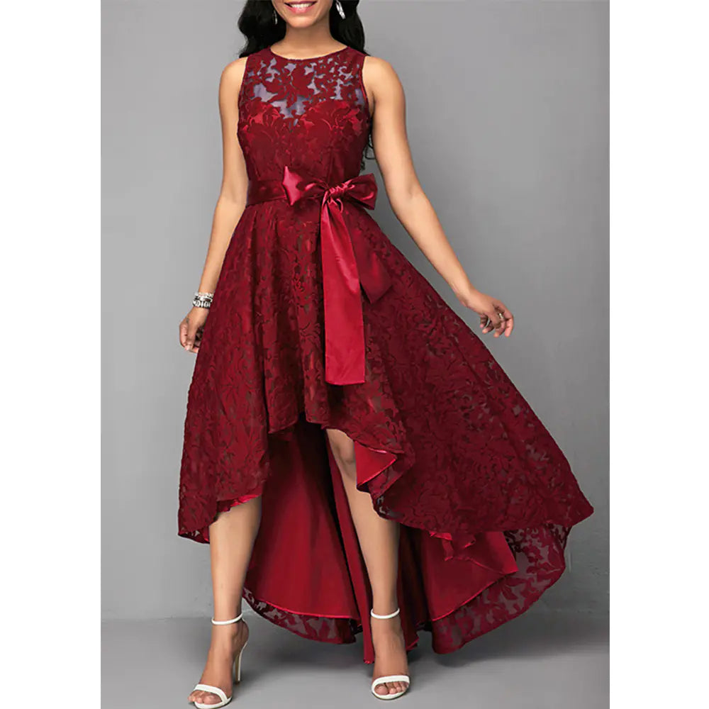 Vintage Lace Irregular Dress