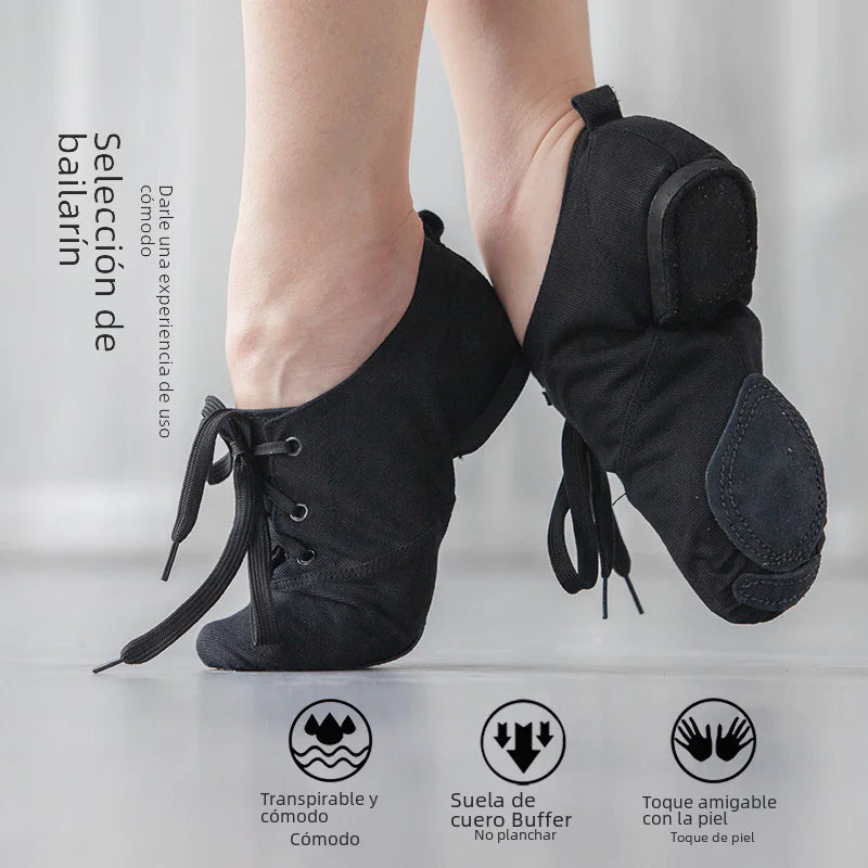 Children's Dance Shoes - Canvas Jazz and Ballet Styles
