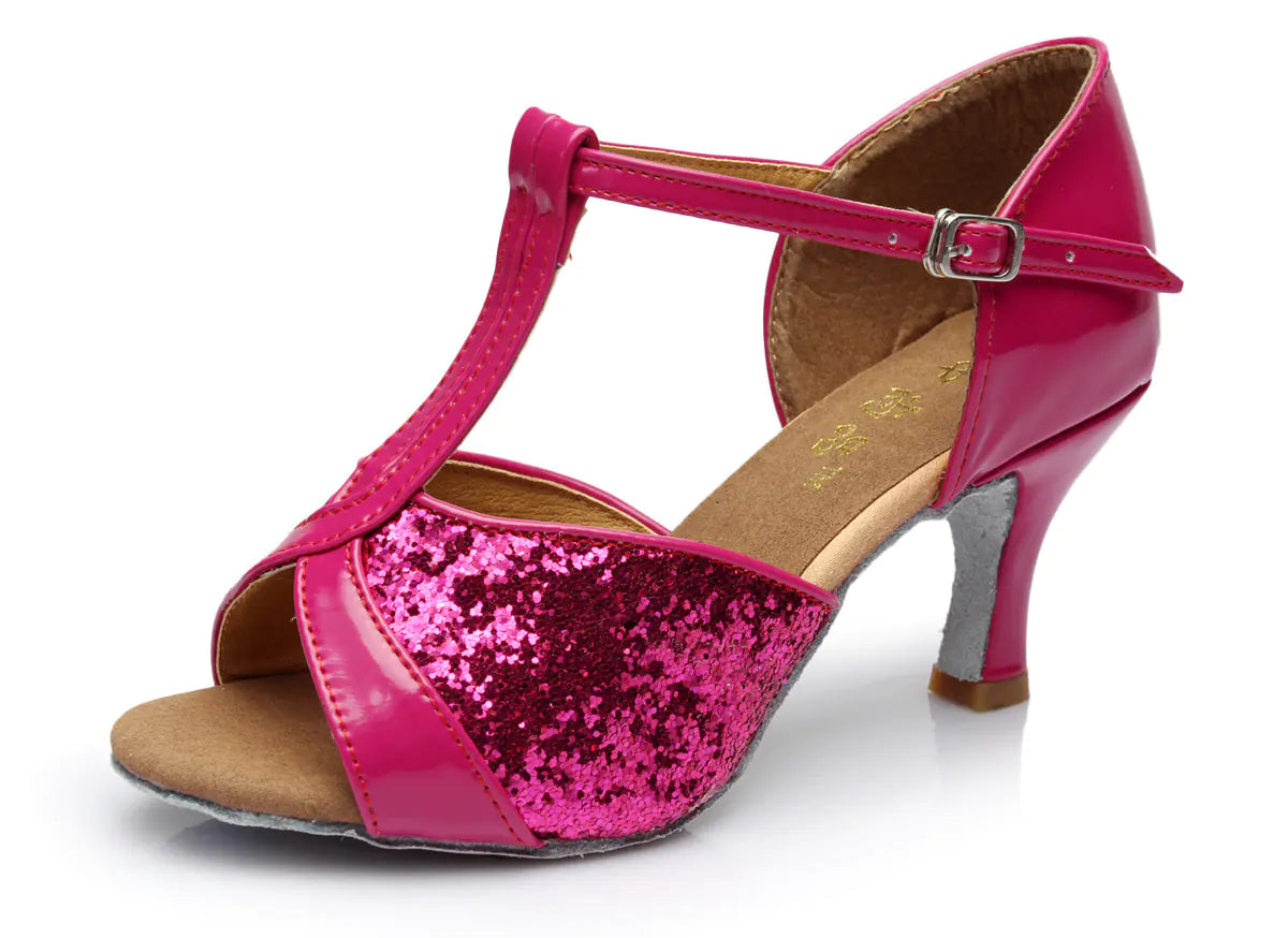 Ballroom Latin Dance Shoes with Fur Sole