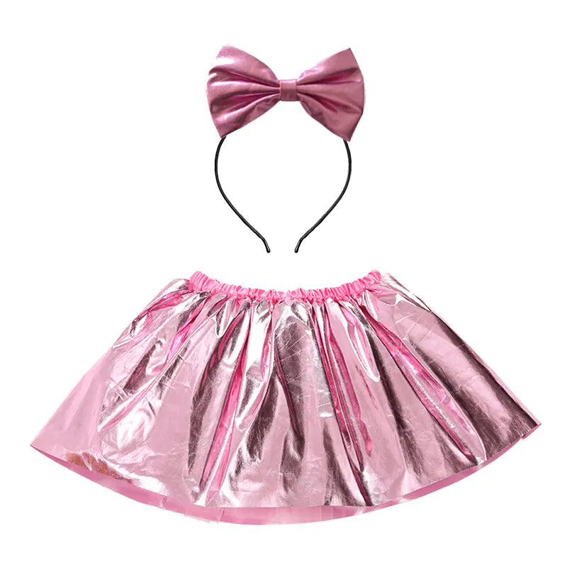 Girls' Lined Short Skirt for Dance Performance