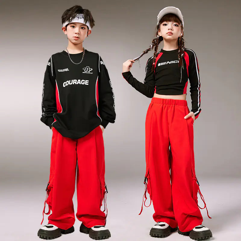 Kids Hip-Hop Dance Outfit for Boys and Girls Set