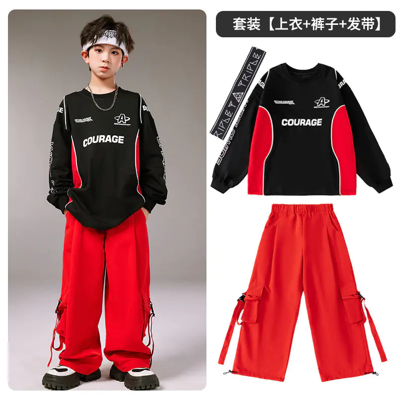 Kids Hip-Hop Dance Outfit for Boys and Girls Set