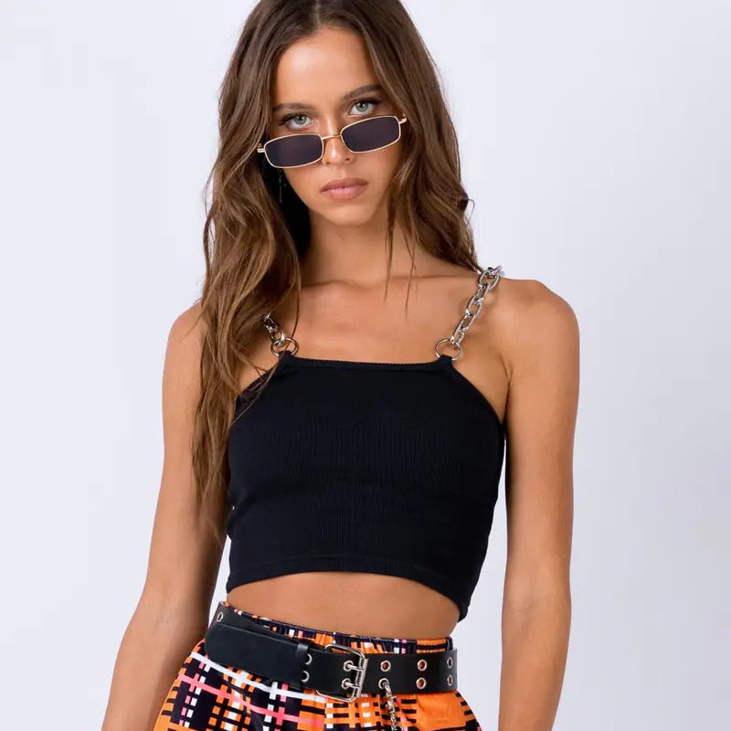 Summer Women's Chain Strap Crop Top Tank Top