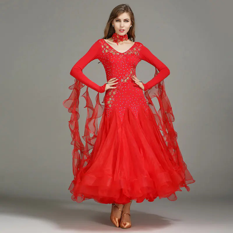 Elin Feir Modern Dance Dress with Rhinestones 7001