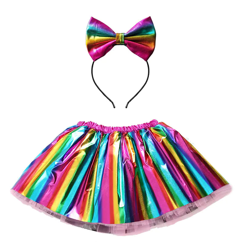 Girls' Lined Short Skirt for Dance Performance