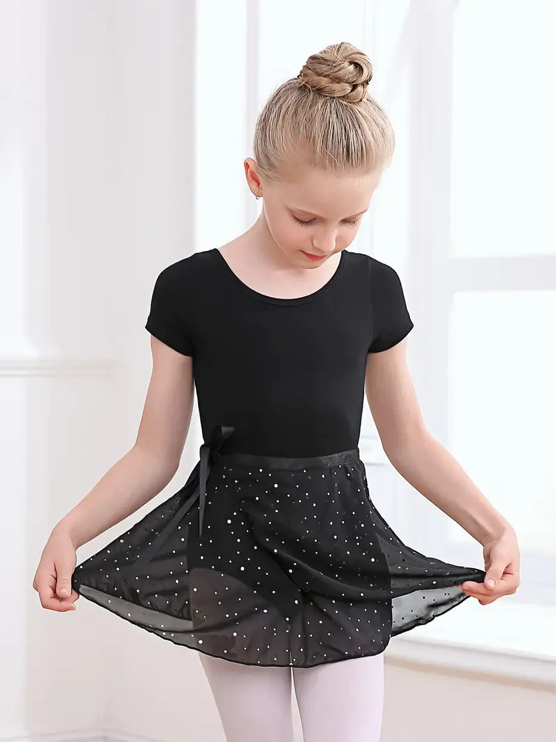 Girls' Summer Ballet Dance Dress with Skirt
