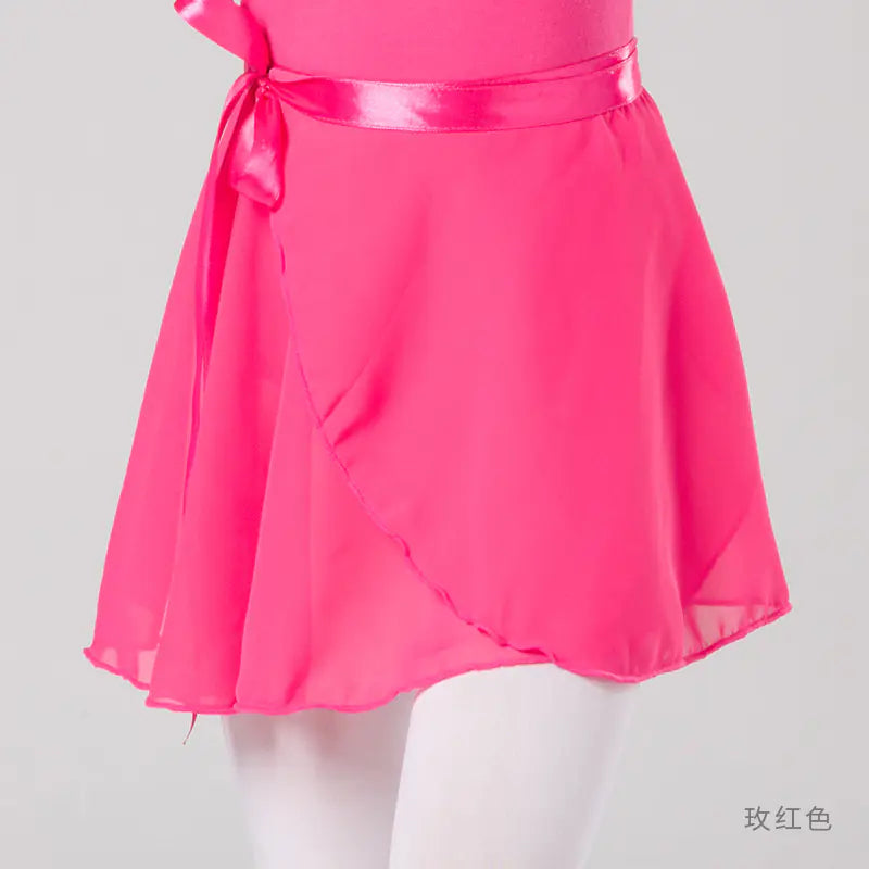 Children's Summer Chiffon Lace-up Dance Skirt