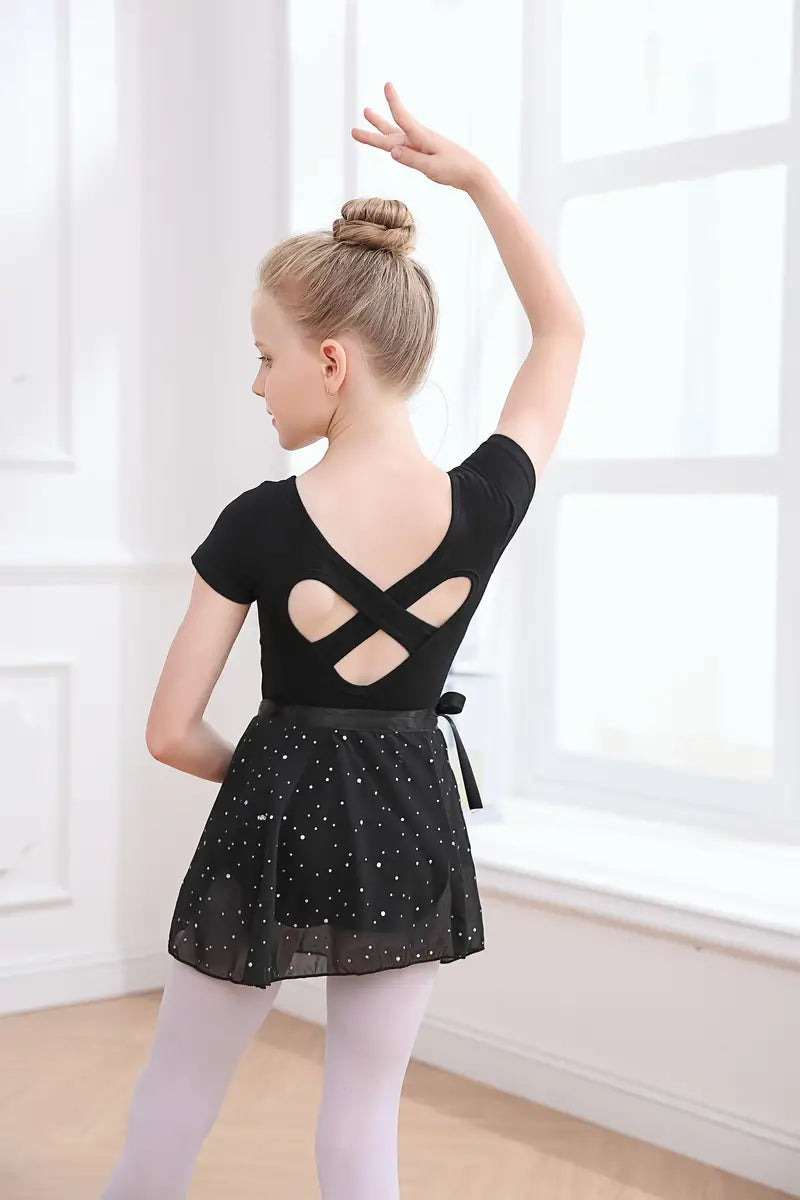 Girls' Summer Ballet Dance Dress with Skirt
