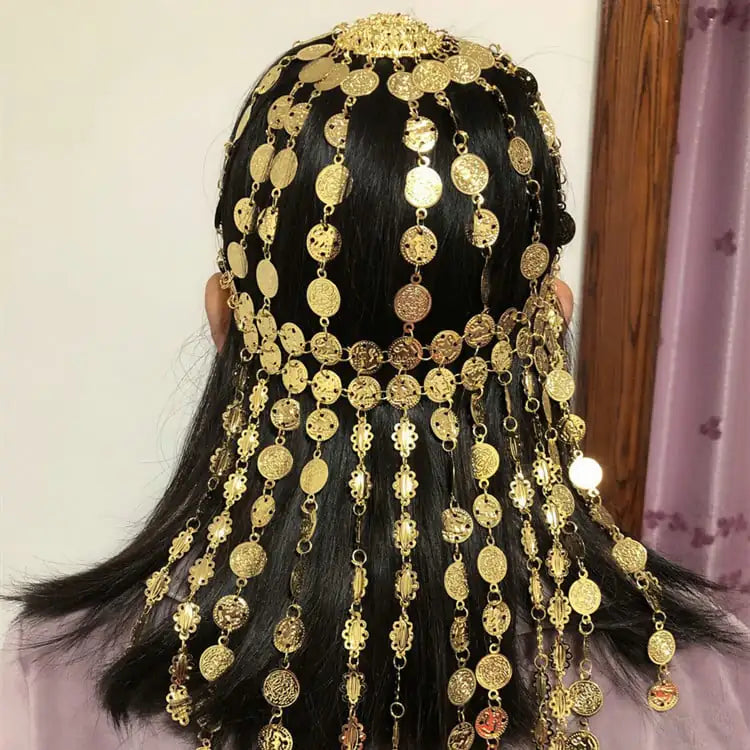 Metal Headdress for Belly Dance Stage Performance