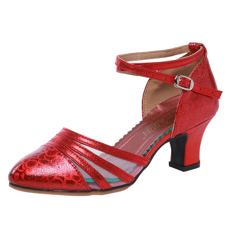 Adult Latin Dance Shoes with Mesh and Soft Sole