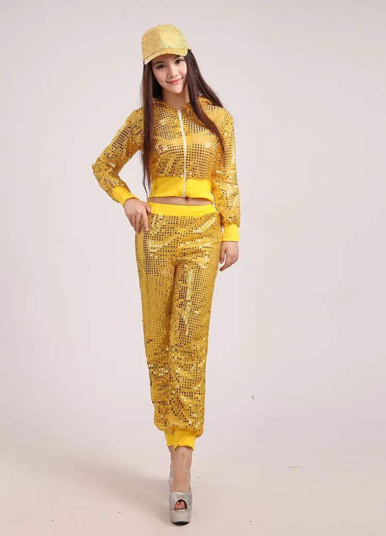 Sequined Jazz Dance Dress for Women