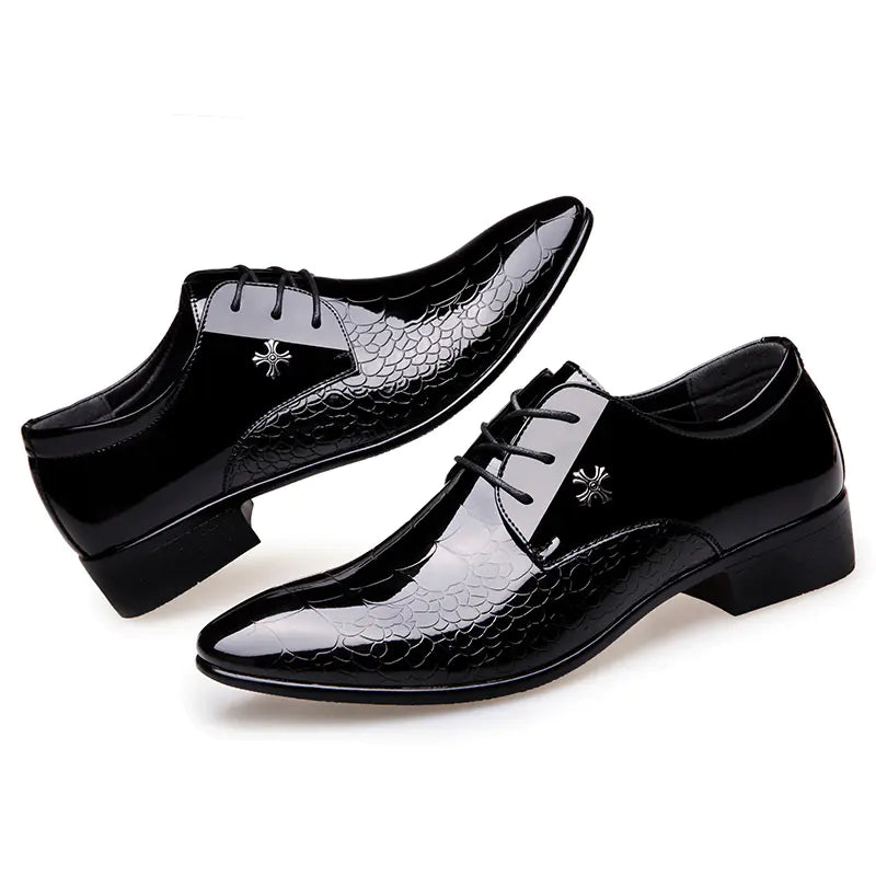 Shiny Lace-Up Fashion Dress Shoes for Women