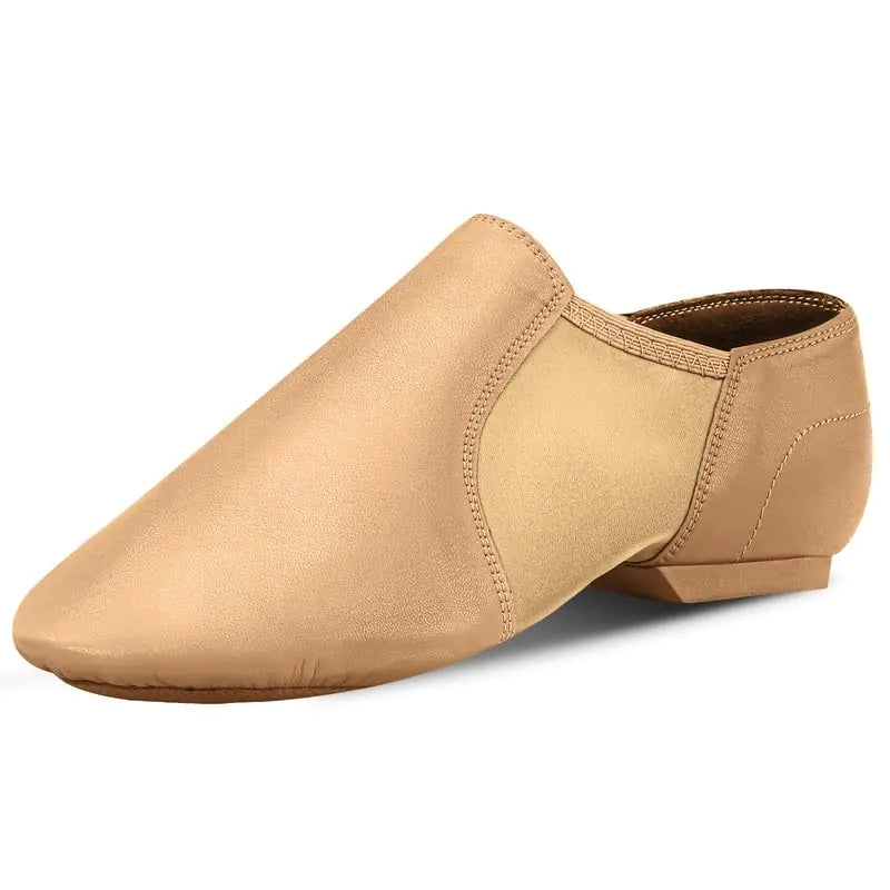 lalaball Womens Jazz Shoes Leather Split Sole Dance Shoes for Women Men Brown (7.5W / 6.5M)