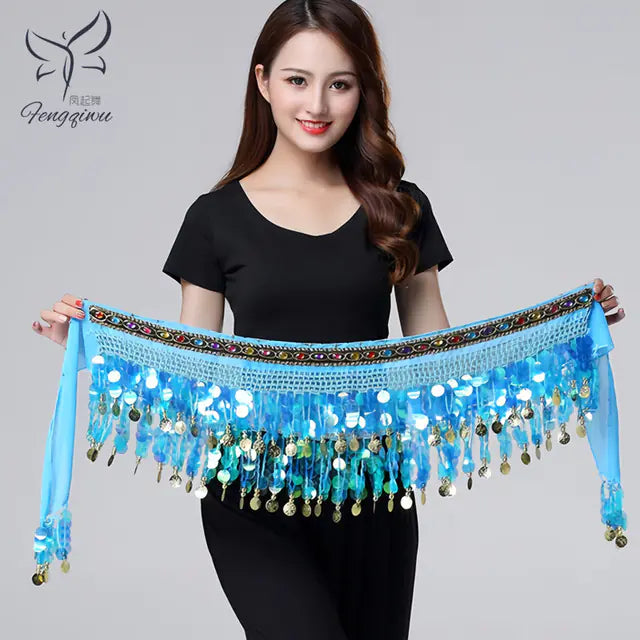 Belly Dance Waist Chain for Beginners with Sequins