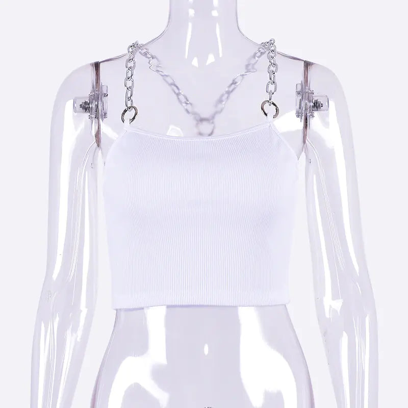 Summer Women's Chain Strap Crop Top Tank Top