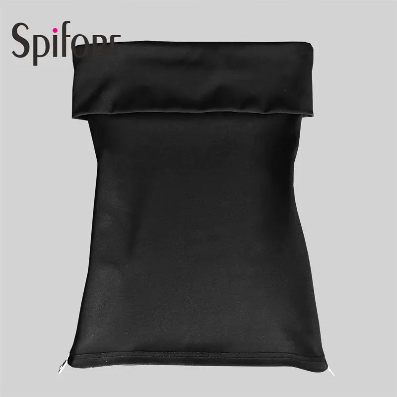 Spifore Off Shoulder Zipper Crop Top for Women